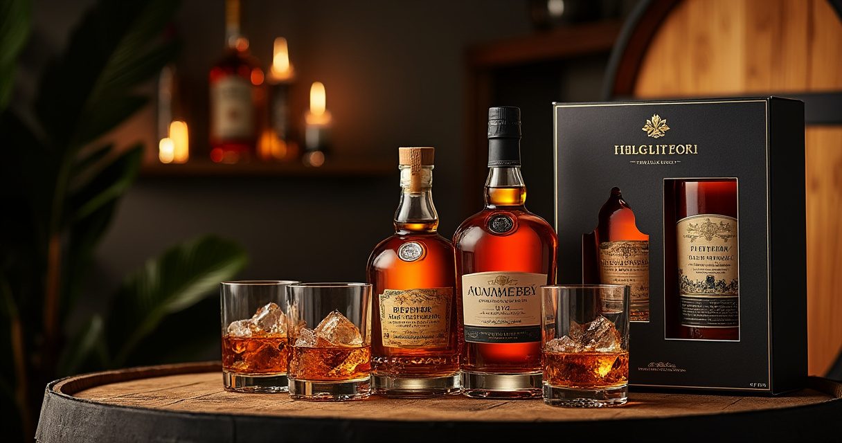 Verschiedene Rum-Geschenksets und Tasting-Boxen