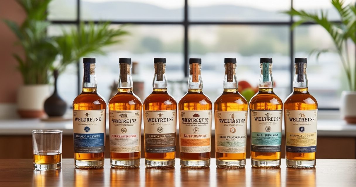 Rum-Tasting mit mehreren Nosing-Gläsern