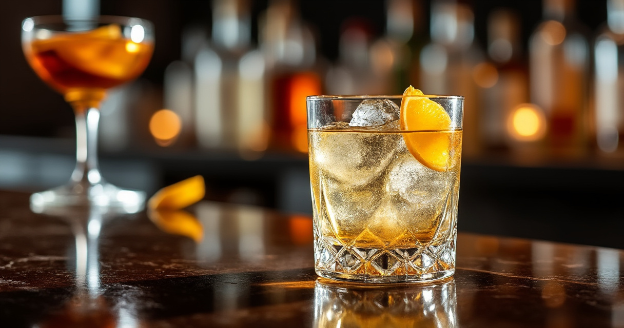 Weisser Rum mit tropischen Früchten und Cocktail