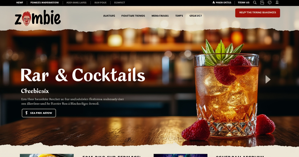 Potenter Zombie Cocktail mit mehreren Rum-Sorten