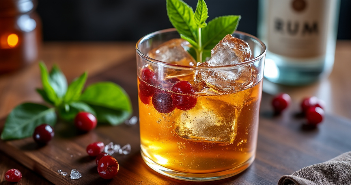 Glutenfreie Rum-Flaschen auf einem Tisch