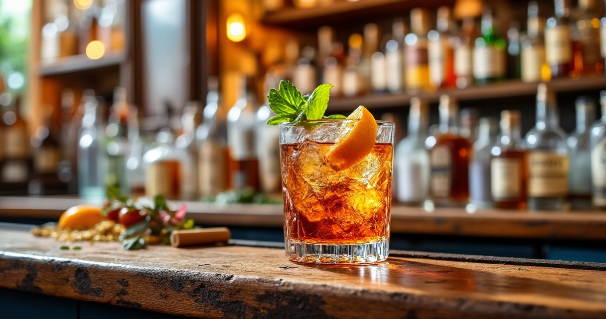 Havanna Straßen mit Rum-Flasche und kubanischem Flair